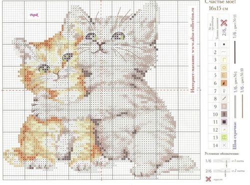 Схемы вышивки крестом коты: кошек скачать бесплатно, белый и чеширский котик, британец рыжий и черный влюбленный