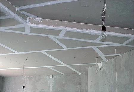 Штукатурка потолка из гипсокартона подробная инструкция, фото и видео