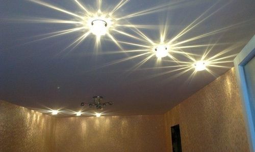 Споты для натяжных потолков: фото и расположение, установка накладных, какие подходят для монтажа (натяжной, потолок, светильник) Споты для натяжных потолков: фото и расположение, установка накладных, какие подходят для монтажа