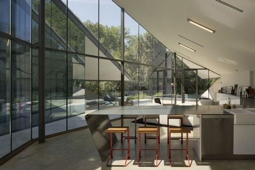 Стены из стекла в интерьере дома, проекты домов со стеклянными стенами
