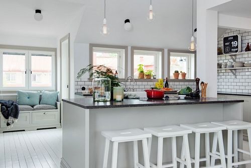 Белая кухня в стиле лофт и другие цвета: черный, синий, зеленый, серый и из металла, фото с примерами, делаем современный дизайн интерьера в квартире