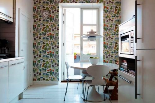 Бумажные обои на кухне: украшаем интерьер со вкусом