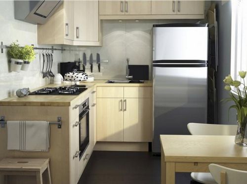 Дизайн кухни 5 5 кв м с холодильником: фото