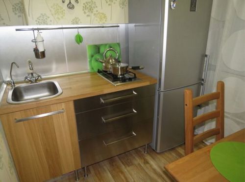 Дизайн кухни 5 5 кв м с холодильником: фото