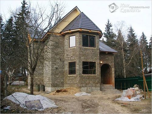Дом из арболита своими руками - строительство домов из арболитовых блоков фото (арболита, фундамент) Дом из арболита своими руками - строительство домов из арболитовых блоков фото