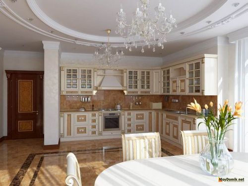 Интерьер кухни в классическом стиле - дизайн классика фото (классический, кухня) Интерьер кухни в классическом стиле - дизайн классика фото