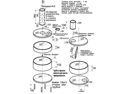 Печь на отработанном масле своими руками: схема, чертежи (фото и видео)