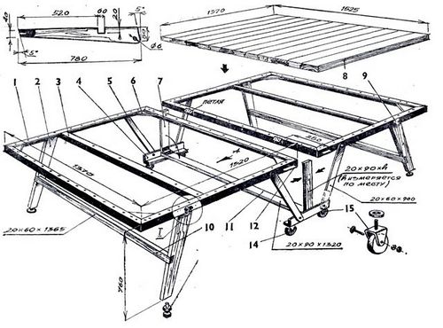 Теннисный стол своими руками - размеры, чертежи, инструкция с фото и видео