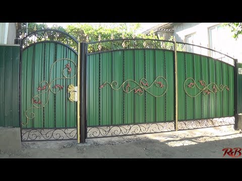 Ворота из профнастила своими руками: чертежи, схемы, эскизы, конструкция (ворот, рама) Ворота из профнастила своими руками: чертежи, схемы, эскизы, конструкция