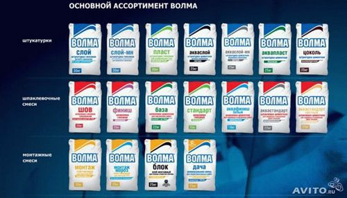 Технические характеристики штукатурок серии Волма (штукатурка, ВОЛМА) Технические характеристики штукатурок серии Волма
