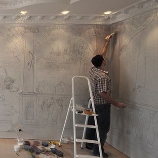 Техника росписи стен в интерьере своими руками и фото, как расписать стену (стен, краска, роспись) Техника росписи стен в интерьере своими руками и фото, как расписать стену