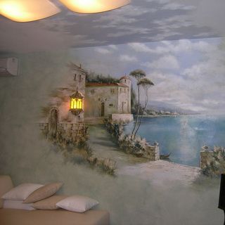 Техника росписи стен в интерьере своими руками и фото, как расписать стену