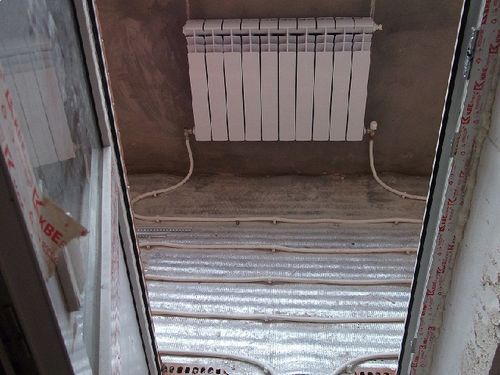 Теплый пол на балконе от отопления