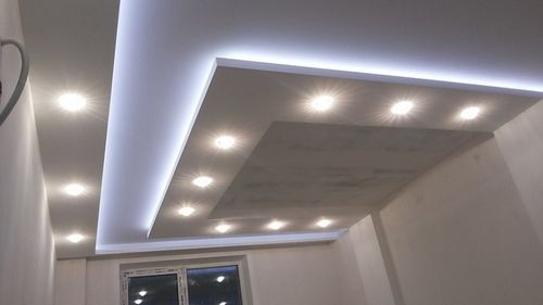 Трехуровневый потолок из гипсокартона своими руками (каркас, плоскость, потолок) Трехуровневый потолок из гипсокартона своими руками