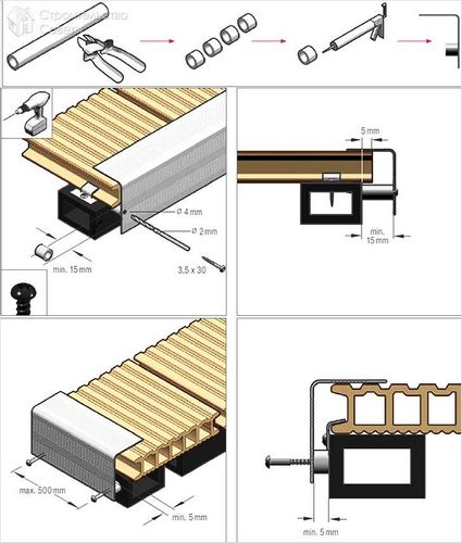 Укладка декинга своими руками - установка террасной доски (+схемы, фото)