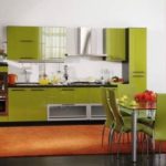 Зеленый цвет в интерьере кухни, фото дизайна