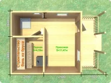 Баня из бруса 4х6 по проекту Гретта с мансардой и террасой в комплектации под ключ: фото, описание, цена, планировка