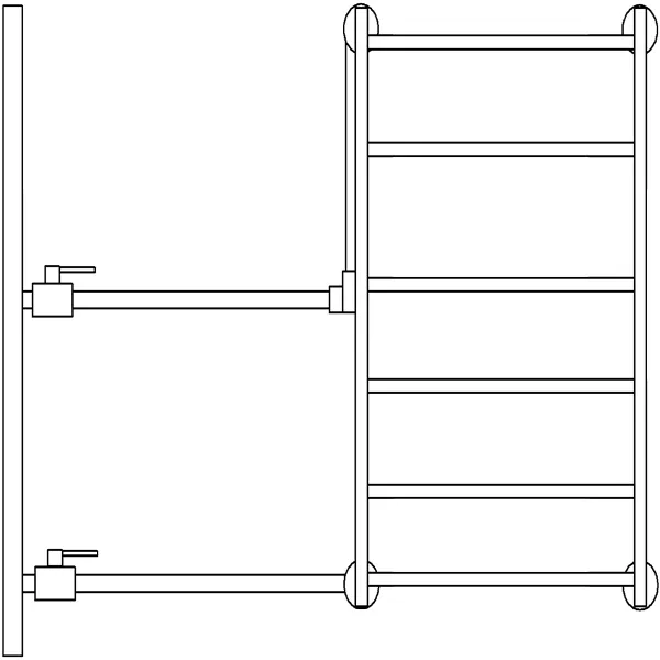 Боковое подключение полотенцесушителя
