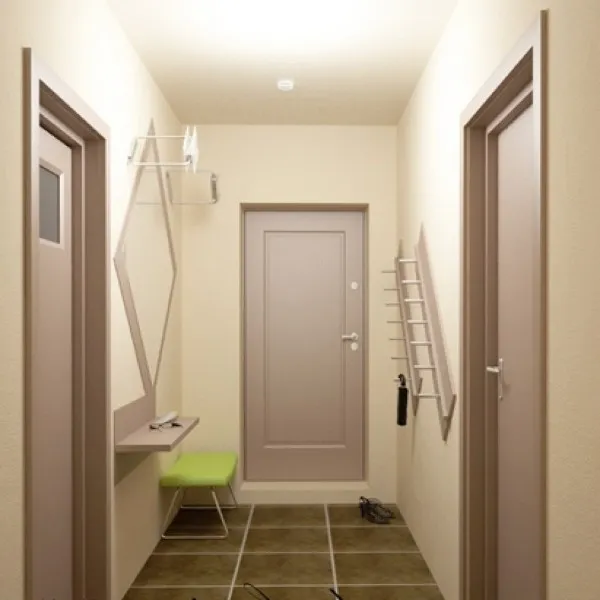 светлый простой дизайн коридора в квартире 