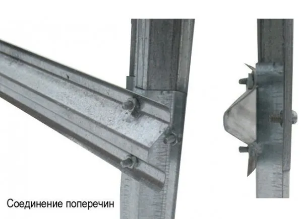 Крепление стяжек на фронтоне