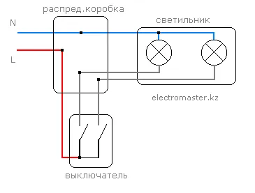 Подключение двойного выключателя с розеткой