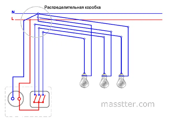 Подключение двойного выключателя с розеткой