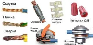 Соединение одножильных и многожильных проводников