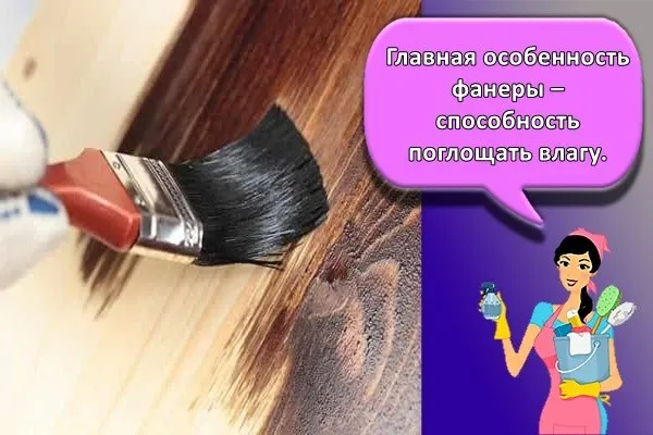 Главная особенность фанеры – способность поглощать влагу.