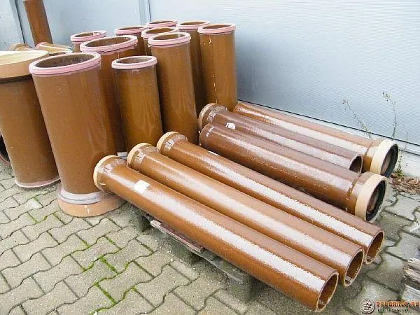 Фото – керамические канализационные трубы