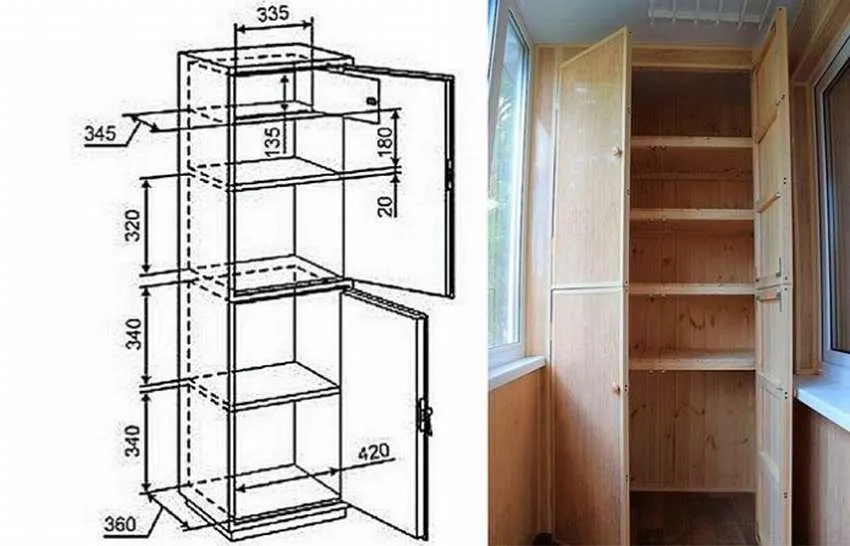 шкаф на балкон своими руками
