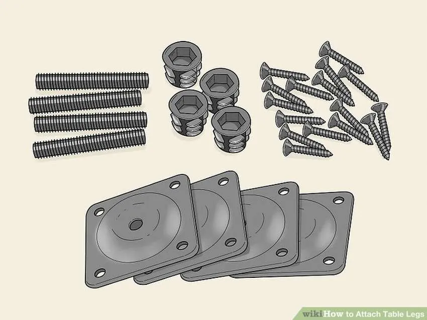 как прикрепить ножки стола