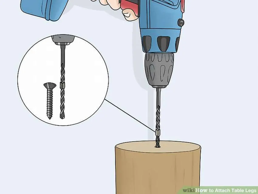 как прикрепить ножки стола