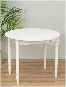 Стол кухонный круглый/раздвижной/стол обеденный раскладной/кухонный стол 90/120х90 массив