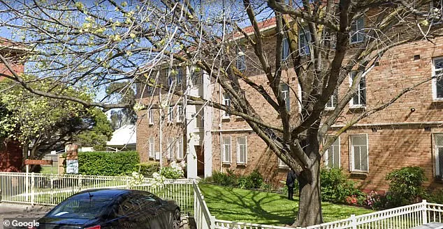 The public housing building (pictured) at the intersection of Clauscen and Nicholson Streets in Fitzroy North in Melbourne was engulfed in flames on Saturday afternoon