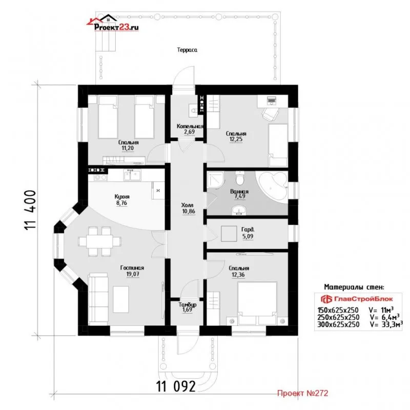 Планировка дома 120-130 кв.м одноэтажные