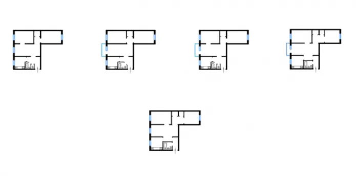 планировки 3-комнатных квартир дома серии 438