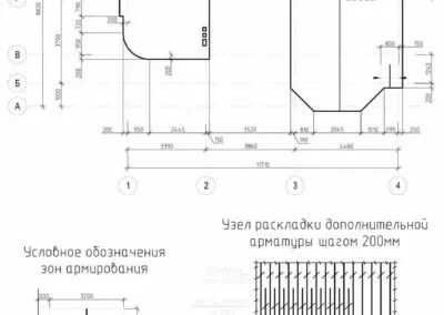Дополнительное армирование монолитной плиты частного дома