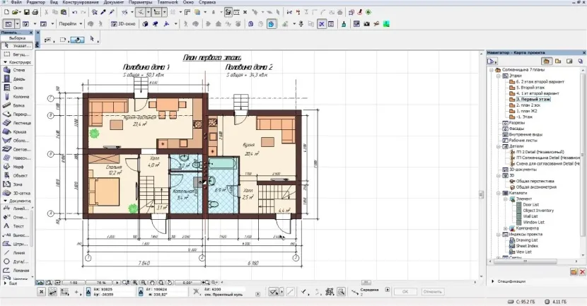 Проект дома в ArchiCAD