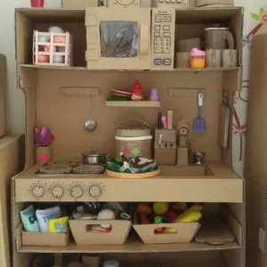 кухня для куклы из картона