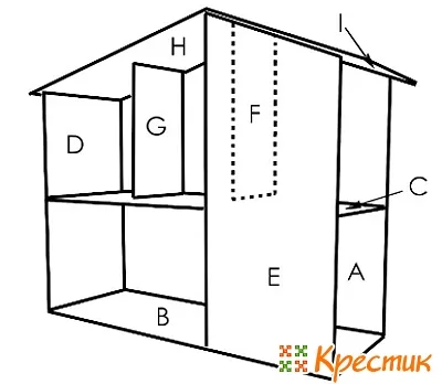 Домик для кукол чертеж