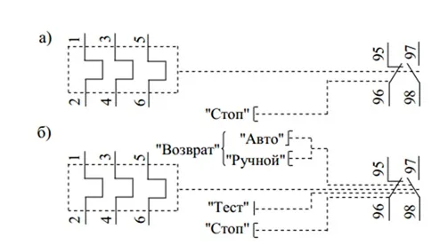 Электрическая схема соединений реле РТЛ-М и РТЛ-М2