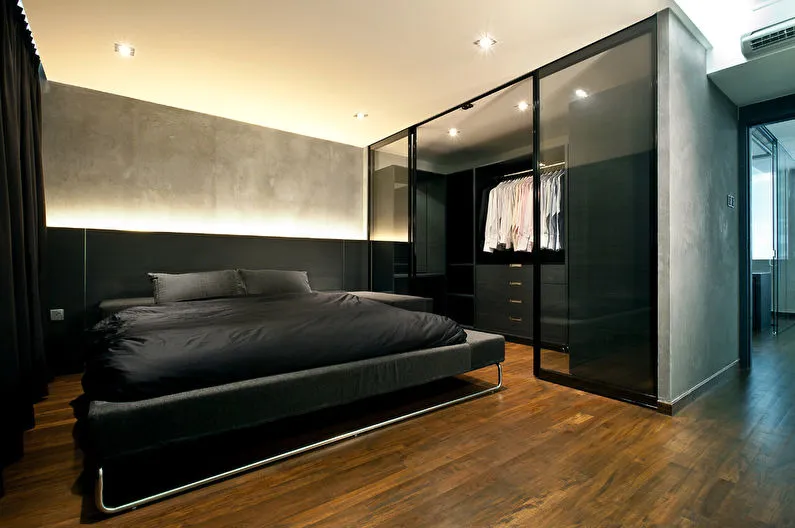 Дизайн спальни в стиле лофт - Отделка потолка