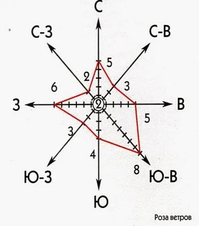 Роза ветров на участке