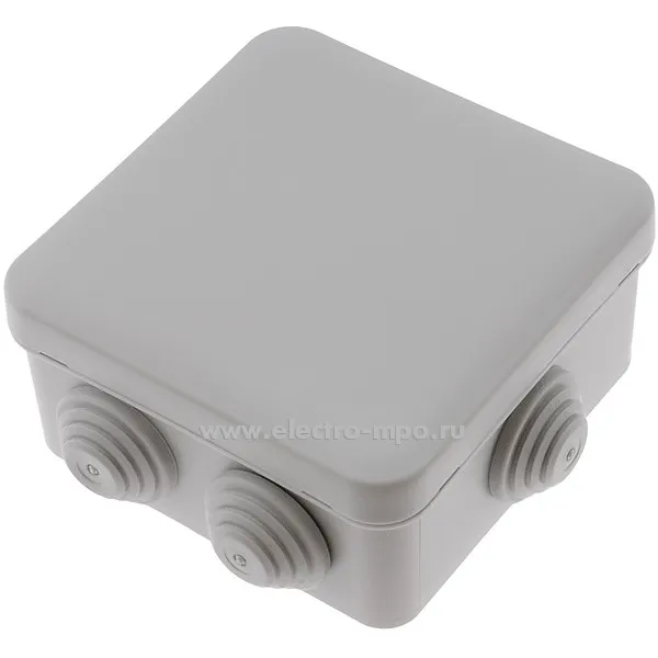 К1638. Коробка IMT35092 распаечная пластиковая с сальниками 85х85х40мм IP55 серая (Schneider Electric)
