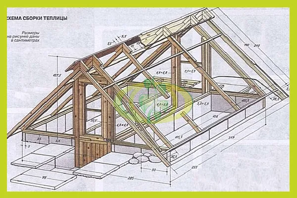 Монтаж каркаса парника