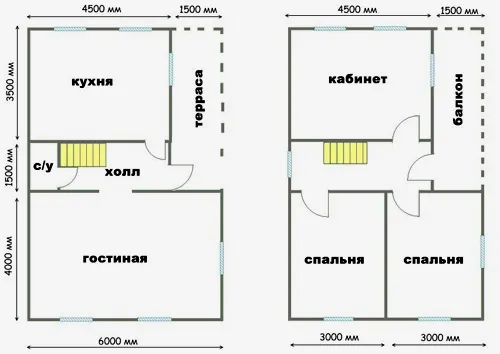 дом с мансардой 6х9