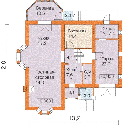 План первого этажа