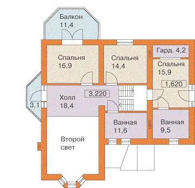 План второго этажа