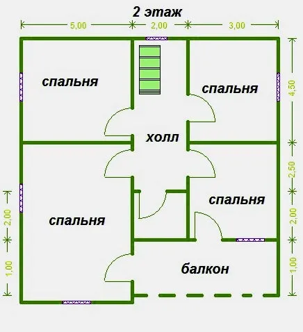 второй этаж 10х10