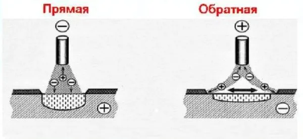 различия прямой и обратной полярности